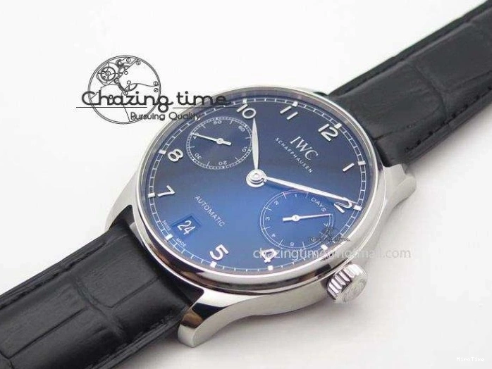 MIROTIME 0205 Practical Portuguese Real PR IW500109 ZF 1:1 Best Edition Black Dial On Black Leather Strap A52010 V 7308